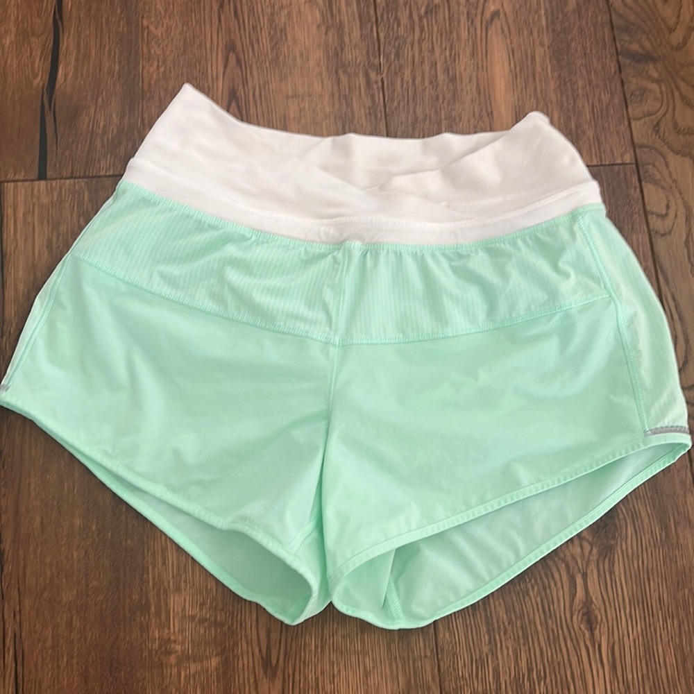 Lululemon speed up shorts. Size 2, discontinued color.